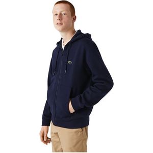 Lacoste heren hoodie sweatsvest - met rits - navy blauw - Maat: XL