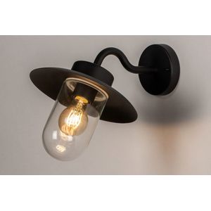 Lumidora Wandlamp 73888 - Voor buiten - FOREST - E27 - Zwart - Metaal - Buitenlamp - IP44