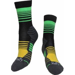 Wandelsokken - Molly Socks - Stripes Brazil Socks - maat 41-46 - wandelsokken - hiking - werksokken - sokken - bamboo -bamboe sokken - hypoallergeen - antibacterieel - leuke sokken - wandel accessoires - wandelen - cadeau tip