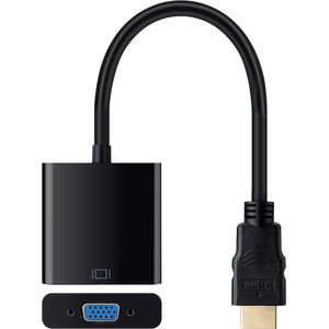 HDMI naar VGA Adapter Kabel Omvormer HDMI VGA Converter 1080p - Zwart