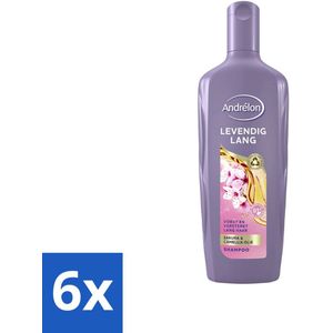 Andrélon - Levendig Lang - Shampoo - Voor Lang Haar - 300 ml - Voordeelverpakking - 6 stuks