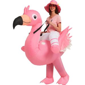 Livano Halloween Outfit - Halloween Kostuum - Pak - Opblaasbaar Kostuum - Costume - Carnaval - Volwassenen - Flamingo