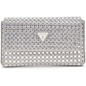 GUESS Avondtas Koppeling Zalina Mini Flap Clutch Silver Taupe