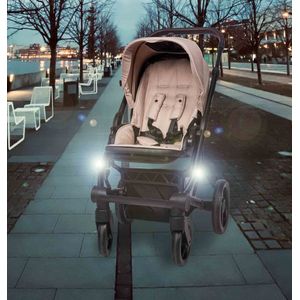 Dooky - Veiligheids lichtjes - Universeel - 2 stuks - Voor Kinderwagen en/of Buggy - Inclusief Batterijen