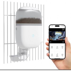 LaNicole-Automatische Pet feeder 1.8L-Huisdiervoeder-Dispenser-Hangend-Konijnen-kleine dieren-met Camera-2.4G/5G Wifi milijoen pixels HD-Camera