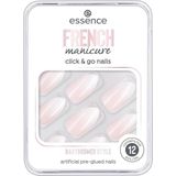 False nails Essence Click & Go Nails 02-babyboomer style French manicure 12 Units