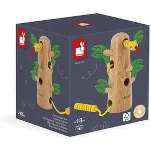 Janod Tropik - Rijgspel boom | Educatief speelgoed voor kinderen vanaf 18 maanden