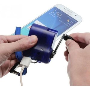 New Age Devi - Handlader - Laden zonder Stroom - Portable Hand-Crank - USB Charger - Outdoor Emergency/Charging - Blue - Kampeeraccessoire