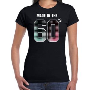 Sixties feest t-shirt / shirt made in the 60s - zwart - voor dames - 60s feest shirts / verjaardags shirts / outfit / 60 jaar S