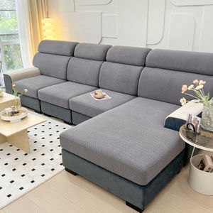 FancySofas Bankhoes Classic - Zitkussenhoes (M) - Machinewasbaar & Stretchy - Bankhoezen voor Hoekbank - Hondendeken bank - Hondenkleed - Bankbeschermer - Zetelhoes - Zetelovertrek - Sofa Cover - 30 Dagen Risicoloos Uitproberen - Elephant Grey