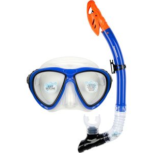 Waimea Duikmasker met Snorkel Silicone - Senior - Zwart/Kobalt