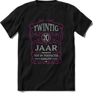 20 Jaar Legendarisch Gerijpt T-Shirt | Roze - Grijs | Grappig Verjaardag en Feest Cadeau Shirt | Dames - Heren - Unisex | Tshirt Kleding Kado | - Zwart - 3XL