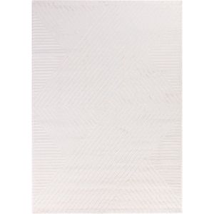 Flycarpets Cara Modern Japandi Intersecto Vloerkleed - Creme - 140x200 cm