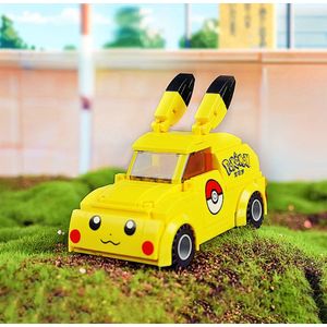 Keeppley Pokemon Pikachu Pikachu-mini Auto Bouwstenen Set Bouw speelgoed 110 stukjes