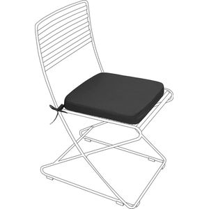 Outdoor Resol Palma stoelkussen, dikke bekleding met veilige banden voor binnen en buiten, hypoallergeen, comfortabel vervangend zitkussen voor de tuin, licht (zwart, 1)