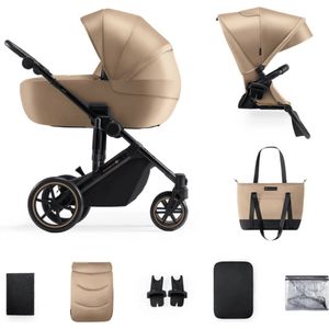 Kinderkraft PRIME2 - Kinderwagen 2in1 - Praktische accessoires - Beige