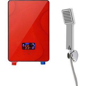 Doorstroomverwarmer - Doorstroomboiler – Doorstroom Boiler voor Douche - 6500W - Rood
