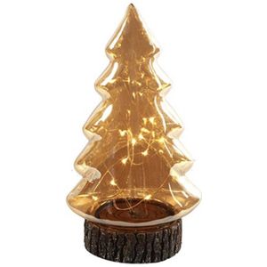 Kerstboompje van GLAS L goud met led en timer Countryfield