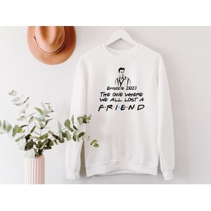Lykke Friends Sweatshirt | Herinnering aan Matthew Perry | Friends TV Show | Chandler Bing | Wit| Maat L