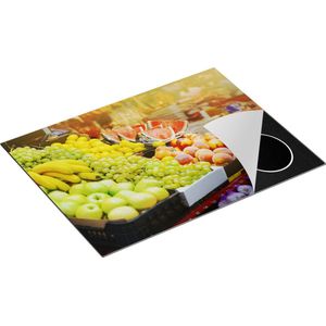 Chefcare Inductie Beschermer Vers Fruit op de Markt - 70x50 cm - Afdekplaat Inductie - Kookplaat Beschermer - Inductie Mat