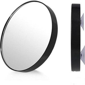 Jumada - Make-up Spiegel – Luxe Spiegel – Vergroot Spiegel – 10x Vergroot – Zuignappen – Rond – Zwart