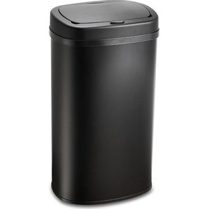 60 liter Prullenbak Touch Bin - Vuilnisbak Metaal Zwart vuilnisbak 60 liter