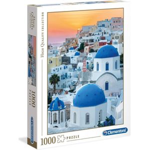 Clementoni Legpuzzel - High Quality Puzzel Collectie - Santorini - 1000 stukjes, puzzel volwassenen