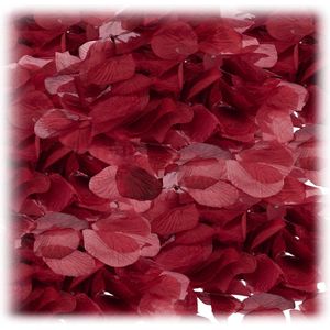 relaxdays 2500 rozenblaadjes - decoratie voor bruiloft - strooideco - bloemen - bordeaux