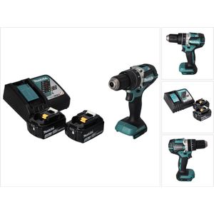 Makita DHP 484 RM accu klopboormachine 18 V 54 Nm borstelloos + 2x accu 4.0 Ah + lader