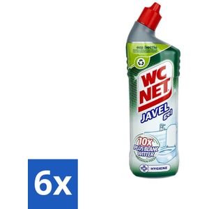 WC Net - Toiletreiniger - Gel - Mountain Fresh - Gerecycled Materiaal - 750 ml - Voordeelverpakking - 6 stuks