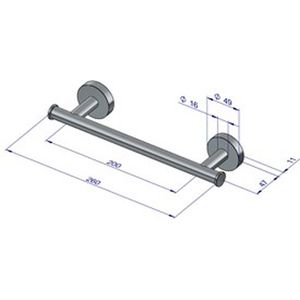 Plieger Como handdoekbeugel magnetisch 550mm chroom