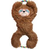 Kong Tuggz luiaard - Trek Knuffel voor Honden - 42 cm - Bruin