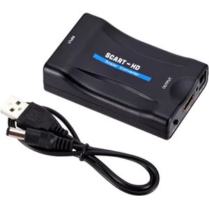 Scart naar HDMI Adapter - Plug & Play - Full HD - 720P/108 - Zwart
