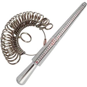 Ringmeter - Tweedelig Metaal Vingermeter - Ringmaat opmeten