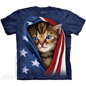 KIDS T-shirt Patriotic Kitten XL