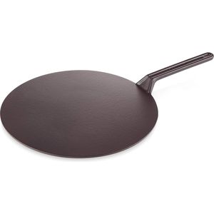 gietijzeren crêpespan, incl. houten schuiver, Ø 27 cm, ronde, voor alle warmtebronnen incl. inductie, 32 cm
