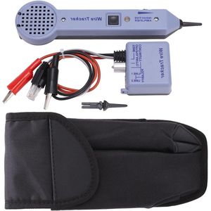 Network Cable Tracing Tester Kit - Audio Verstelbare Inductie Versterker Kabel Toner Detector Toongenerator en Probe Kit Met Handleiding Opbergtas