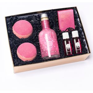 Laurette  Bad Gift Set (Pink Paradise) - Bergamot Etherische Olie - XL Cadeau