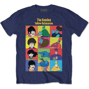 The Beatles - Submarine Characters Kinder T-shirt - Kids tm 8 jaar - Blauw