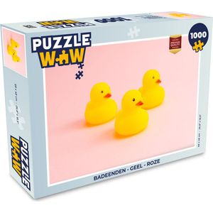 Puzzel Badeenden - Geel - Roze - Legpuzzel - Puzzel 1000 stukjes volwassenen