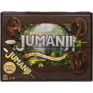 Jumanji Game Retro Wood Platform - 6062543 - bordspel met veel uitdagingen en filmsfeer - houten speelbox -versie fr