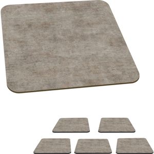 Onderzetters voor glazen - Retro - Beton - Patroon - 10x10 cm - Glasonderzetters - 6 stuks