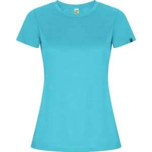 Turquoise dames sportshirt korte mouwen 'Imola' merk Roly maat S
