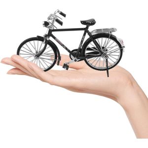 Doe -het-zelf - zwart - fietsmodel - schaalmodel - bouwpakket - 51 delig - knutselen - Bouw je eigen fietsmodel - 51-delige fiets zelfbouwkit - Fietsmodel Vintage - miniatuur fiets - Handgemaakt