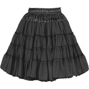 Luxe Petticoat - Zwart - 2 Laags - Carnavalskleding - One Size - Volwassen Maat
