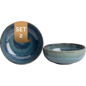 Palmer Schaal Miami 12 cm Groen Stoneware 2 stuks