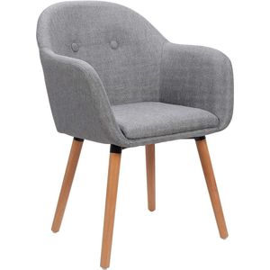 Rootz Gestoffeerde Eetkamerstoel - Woonkamerstoel - Comfortabele zitplaatsen - Ergonomisch ontwerp, duurzame constructie, veelzijdige stijl - 40 cm x 40 cm x 82 cm