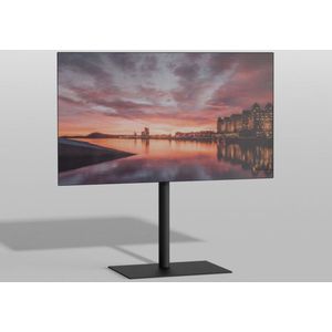 TV vloerstatief SQUARE 100 Design Tv standaard Trendy Zwart Staal 32-65”- VESA 600x400