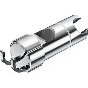 PolkaHome, Douchekophouder Alyvisun Universele Douchekophouder met 2 Haken, Verstelbare Douchehouder Beugel 360° Rotatie voor 16-27 mm Douchestang, Verchroomde Handdouche Houder, Eenvoudige Installatie