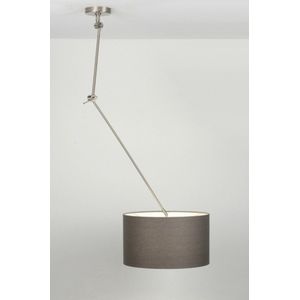 Lumidora Hanglamp 30007 - BRISBANE - E27 - Grijs - Taupe - Textiel - ⌀ 45 cm